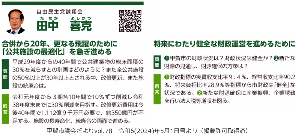 令和6年　12月甲賀市議会定例会一般質問